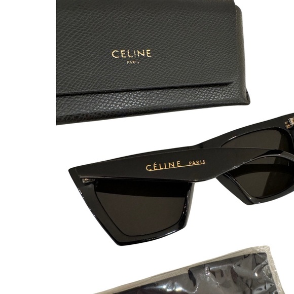 CELINE EDGE CL 41468/S BLACK SUNGLASSES - Picture 6 of 11